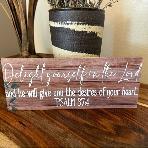 Wood Sign Home Decor Bible Verse Painted Sign for Home Encouragment Gift… - Picture 1 of 2